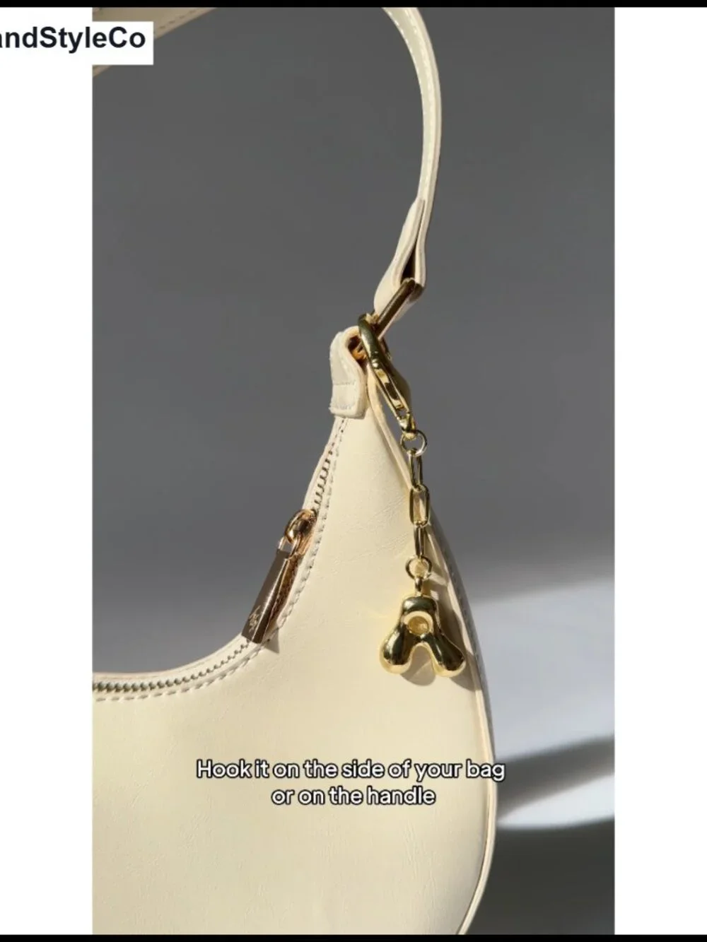 14K Gold Plated Chunky Bubble Letter Bag Charm Keychain